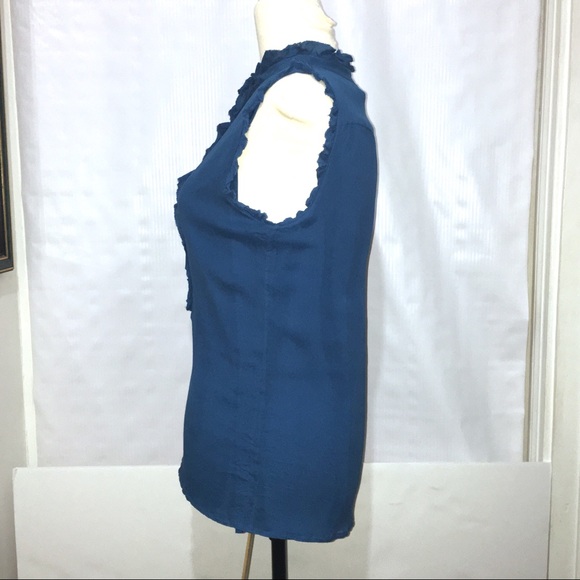 J. Crew Natasha Crinkled Silk Chiffon Blouse SZ 6. - Picture 2 of 7